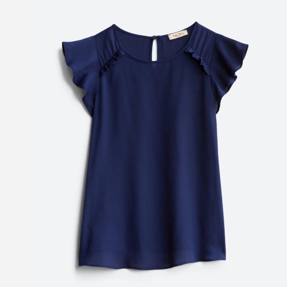Lennon maternity flutter sleeve blouse